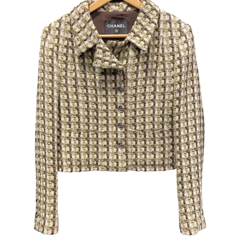 シャネル CHANEL ツイードジャケット P7514738 グリーン ウール