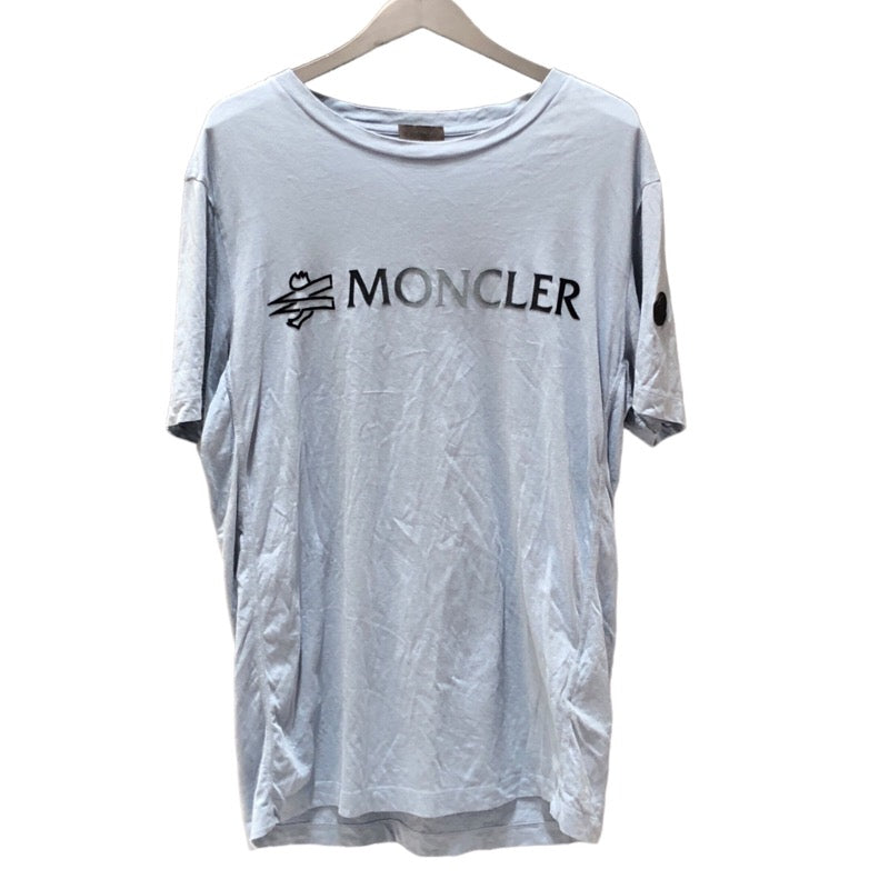 モンクレール MONCLER フロックロゴ ラバーワッペンTシャツ ブルー コットン メンズ 半袖Ｔシャツ | 中古ブランドリユースショップ  OKURA(おお蔵)