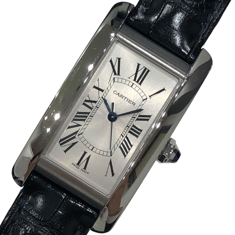 カルティエ Cartier タンクアメリカンMM WSTA0017 シルバー SS メンズ ...