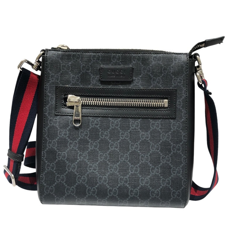 グッチ GUCCI スモールメッセンジャーバッグ 523599 ブラック シルバー金具 GGスプリームキャンバス メンズ ショルダーバッグ |  中古ブランドリユースショップ OKURA(おお蔵)