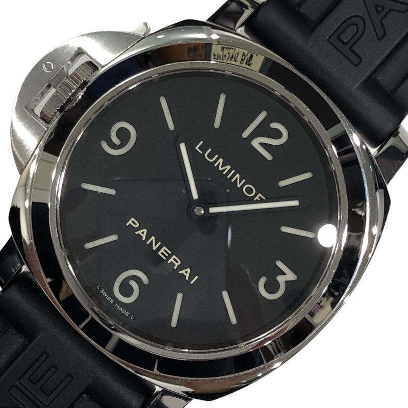 パネライ PANERAI ルミノールベース レフトハンド PAM00219 ブラック SS メンズ 腕時計 | 中古ブランドリユースショップ  OKURA(おお蔵)