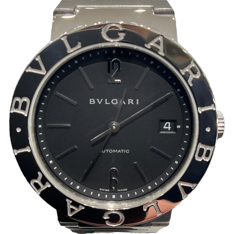 ブルガリ　BVLGARI ＢＢ３８ＳＳ　AUTO デイト　自動巻き　メンズ美品 ブルガリ BVLGARI ブルガリブルガリ BB38SSAUTO ブラック