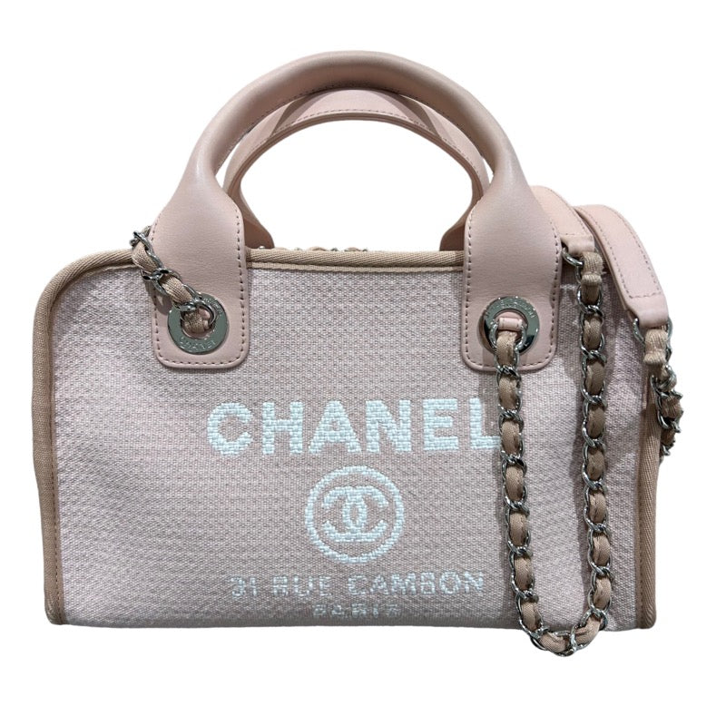 シャネル CHANEL ドーヴィル ボーリングバッグ A92749 ピンク/SV金具 キャンパス レディース ハンドバッグ |  中古ブランドリユースショップ OKURA(おお蔵)