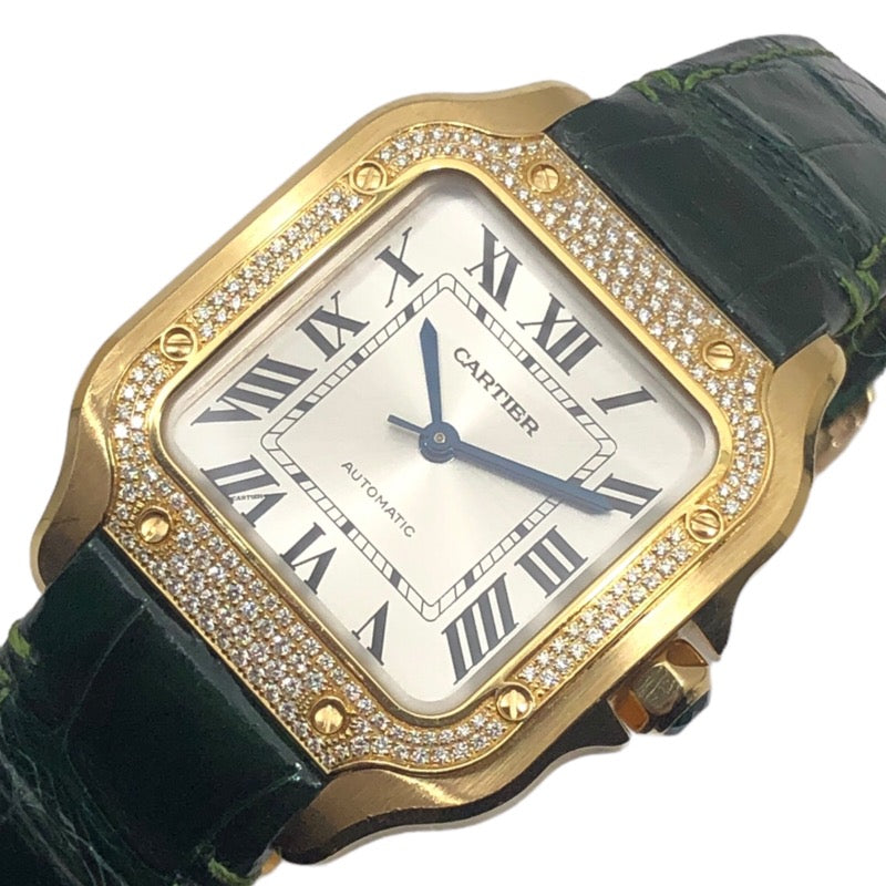 カルティエ Cartier サントス ドゥ カルティエ WJSA0008 シルバー K18YG/レザーストラップ 自動巻き メンズ 腕時計 |  中古ブランドリユースショップ OKURA(おお蔵)