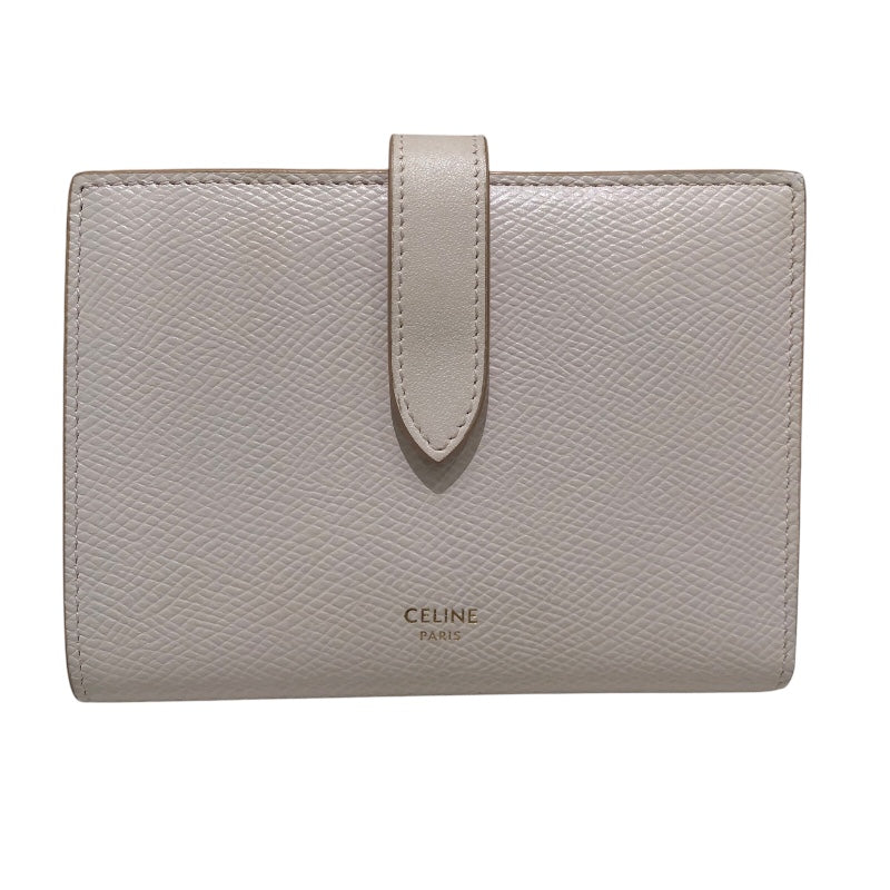 セリーヌ CELINE ピンク GD金具 レザー レディース 二つ折り財布