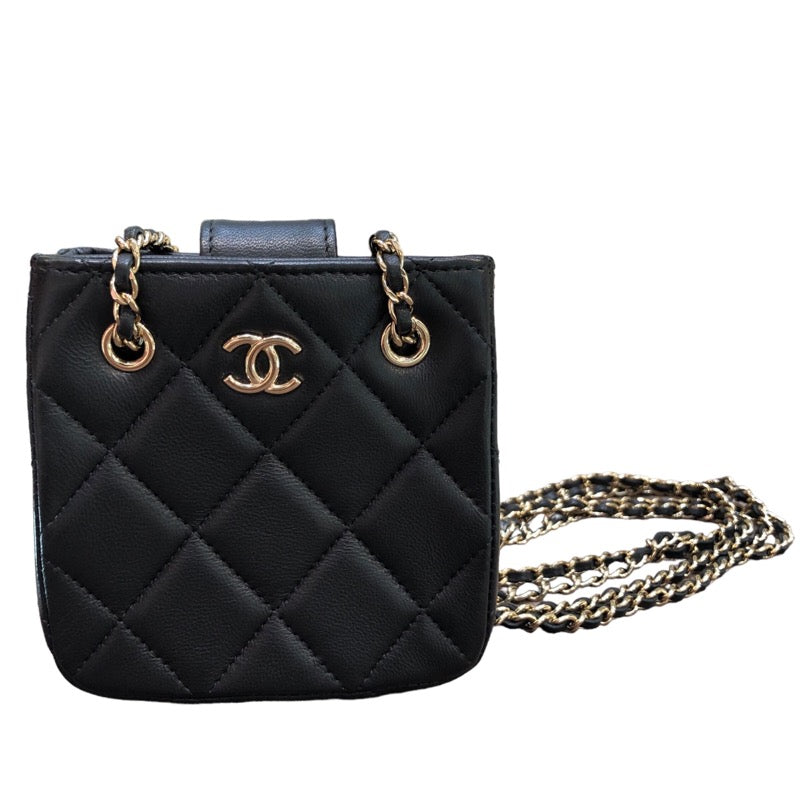 シャネル CHANEL チェーンショルダー AS3176/31番台 ブラック x ゴールド金具 ラム レディース ショルダーバッグ |  中古ブランドリユースショップ OKURA(おお蔵)