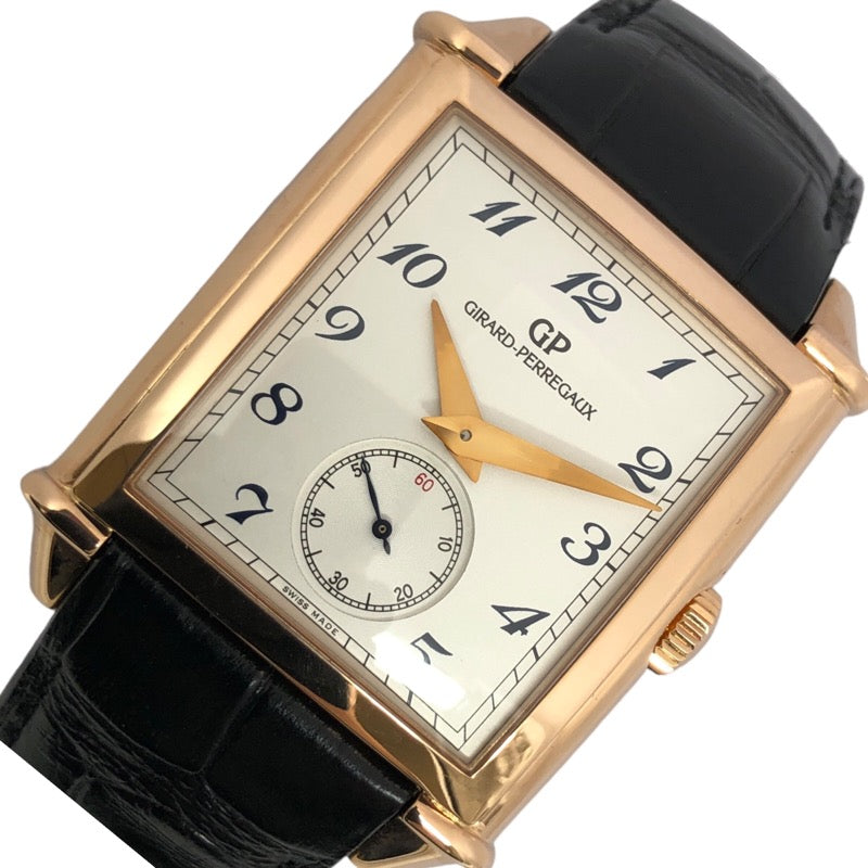 ジラール・ペルゴ GIRARD PERREGAUX ヴィンテージ 1945 XXL 25880-52-721-BB6A ホワイト K18PG/革ベルト  自動巻き メンズ 腕時計