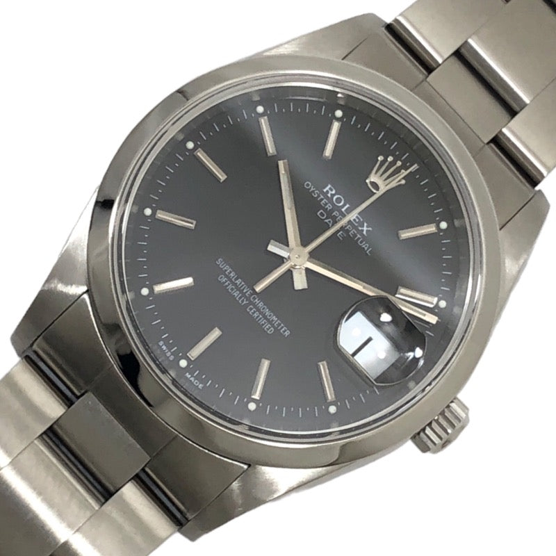 ロレックス ROLEX オイスターパーペチュアルデイト P番 15200 ブラック文字盤 SS 自動巻き メンズ 腕時計