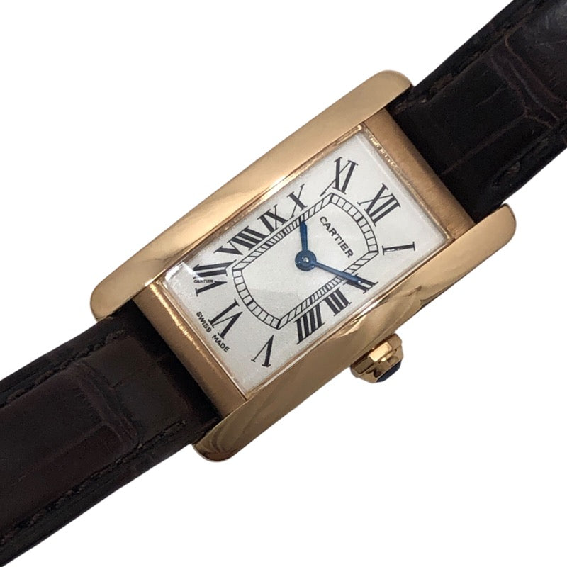 カルティエ Cartier タンク アメリカン SM W2607456 シルバー K18PG/革ベルト レディース | 中古ブランドリユースショップ  OKURA(おお蔵)