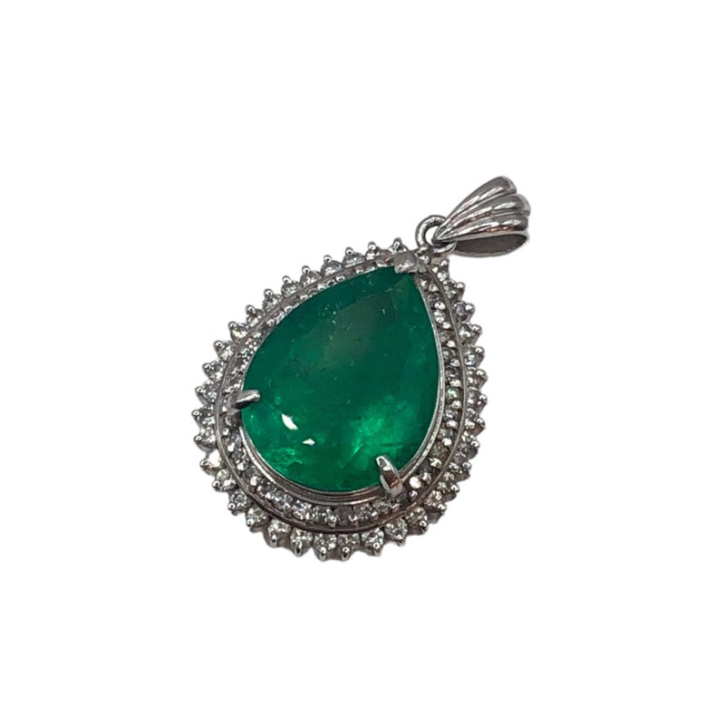 エメラルド・ダイヤモンド ペンダントトップ Pt900 【公式通販】