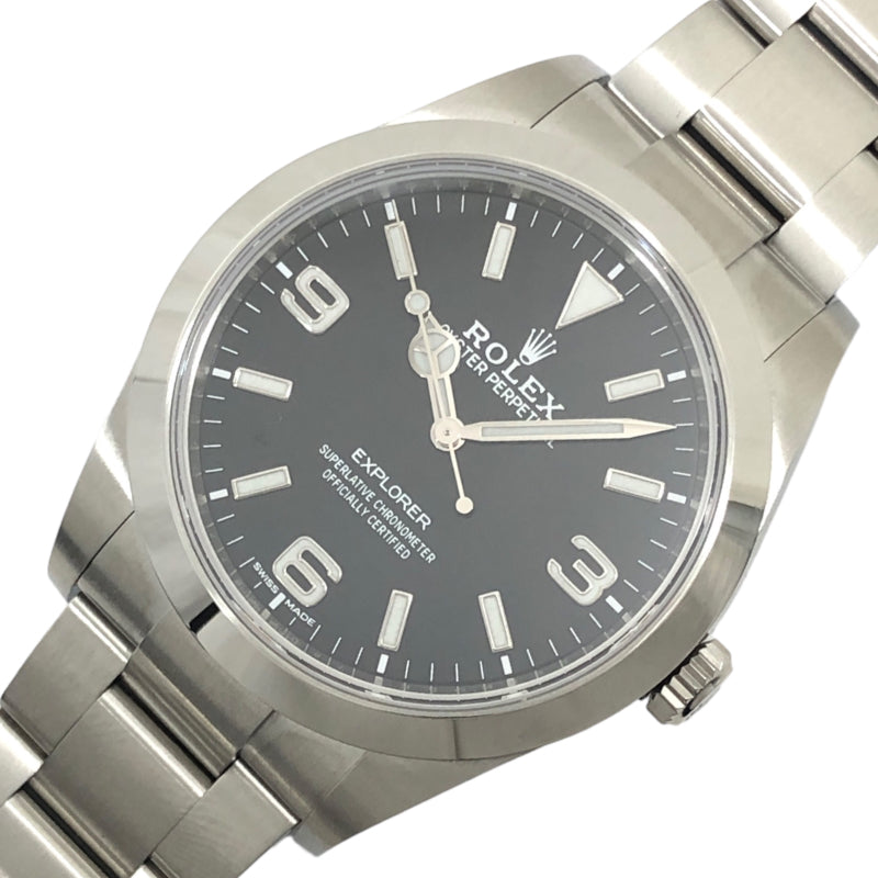 ロレックス ROLEX エクスプローラー1 ランダムシリアル 214270 ブラック文字盤 SS メンズ 腕時計 | 中古ブランドリユースショップ  OKURA(おお蔵)