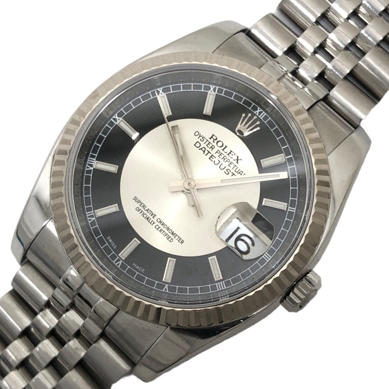 ロレックス ROLEX デイトジャスト36 D番 116234 ブラック/シルバー SS/K18WG 自動巻き メンズ 腕時計