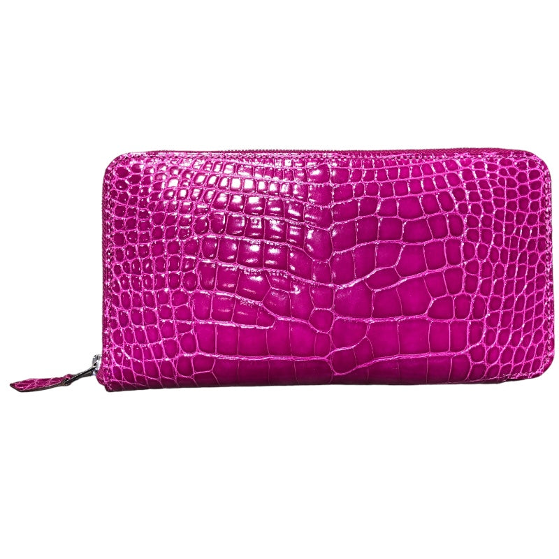 エルメス HERMES アザップロング アリゲーターリセ ローズ 