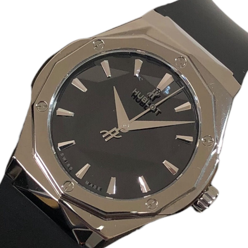 ウブロ HUBLOT クラシックフュージョン　チタニウム 550.NS.1800.RX.ORL19 ブラック チタン ラバー メンズ 腕時計
