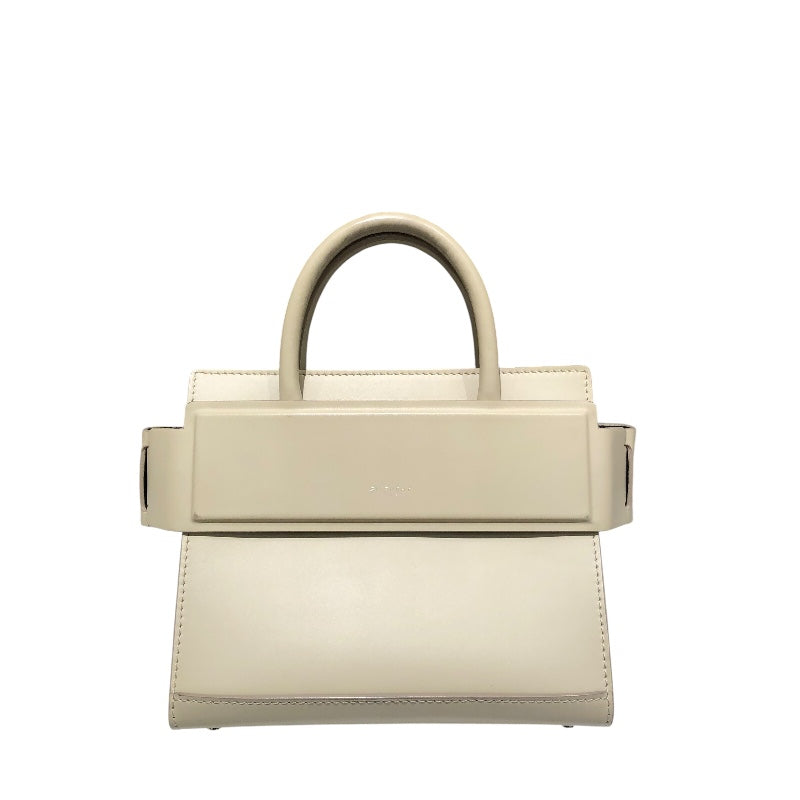 ジバンシィ GIVENCHY ホライゾミニ ベージュ シルバー金具 レザー