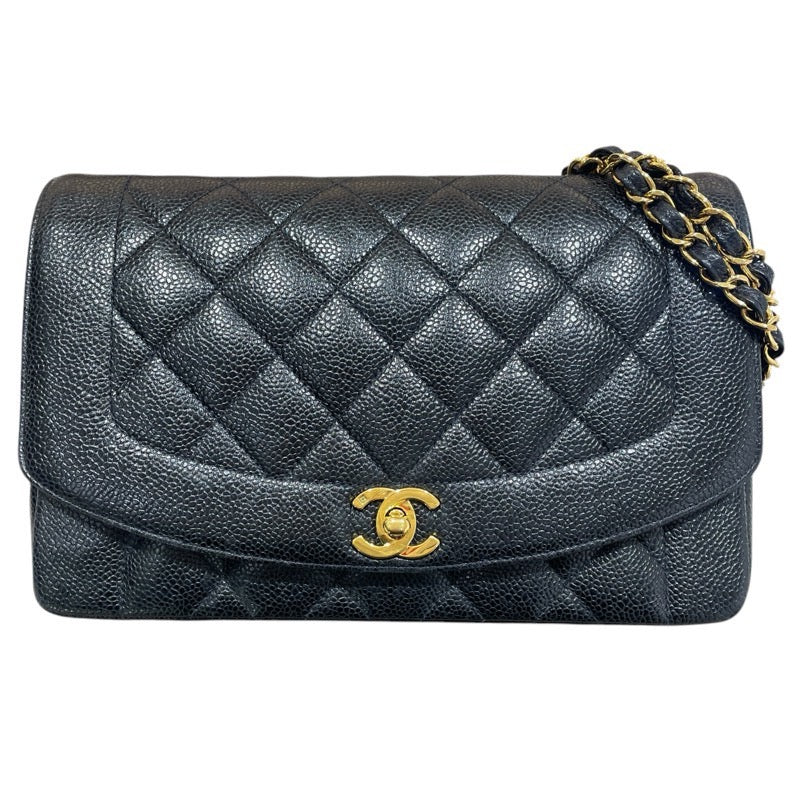 シャネル CHANEL ダイアナ25 A01165 ブラック GD金具 キャビア