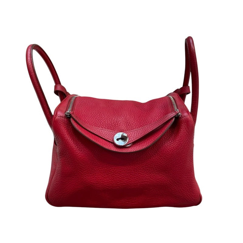 エルメス HERMES リンディ30 □N刻 ルージュカザック×シルバー金具  