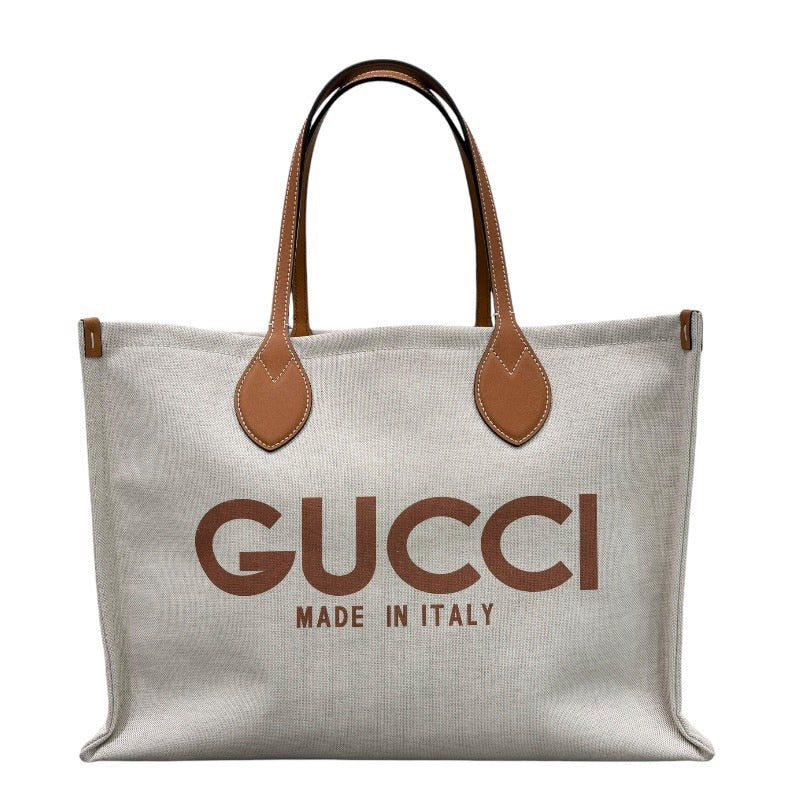 グッチ GUCCI プリントトートバッグ 772176 ベージュ×ブラウン
