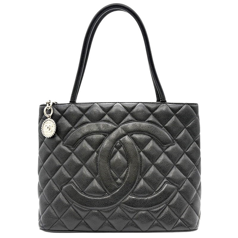 シャネル CHANEL 復刻トート ブラック シルバー金具 キャビアスキン 
