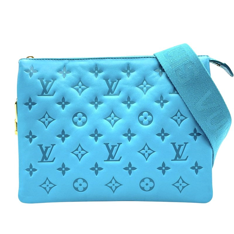 ルイ・ヴィトン LOUIS VUITTON クッサンPM M20769 ターコイズ ラム