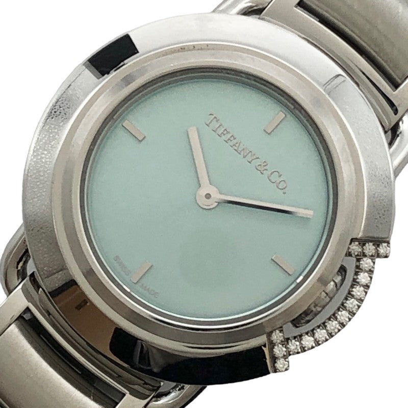 ティファニー ティファニーT 68477409 ステンレススチール ブルー 腕時計レディース