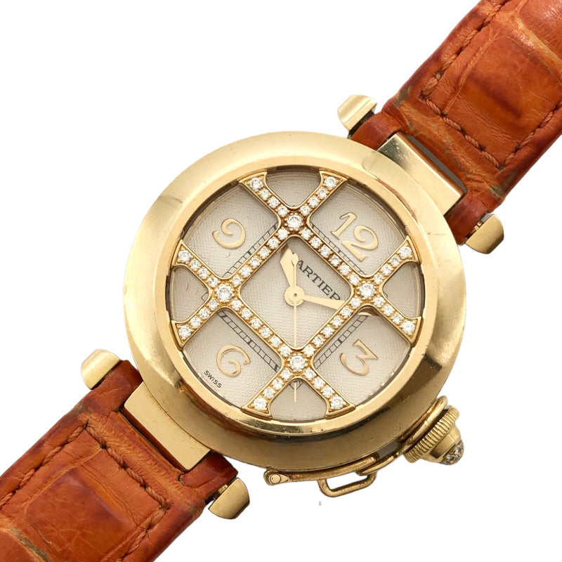 カルティエ パシャ グリット 腕時計 時計 ステンレススチール 自動巻き メンズ 1年保証 CARTIER