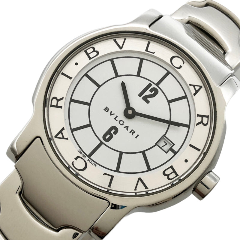 ブルガリ ソロテンポ ST29S ステンレススチール ホワイト 腕時計