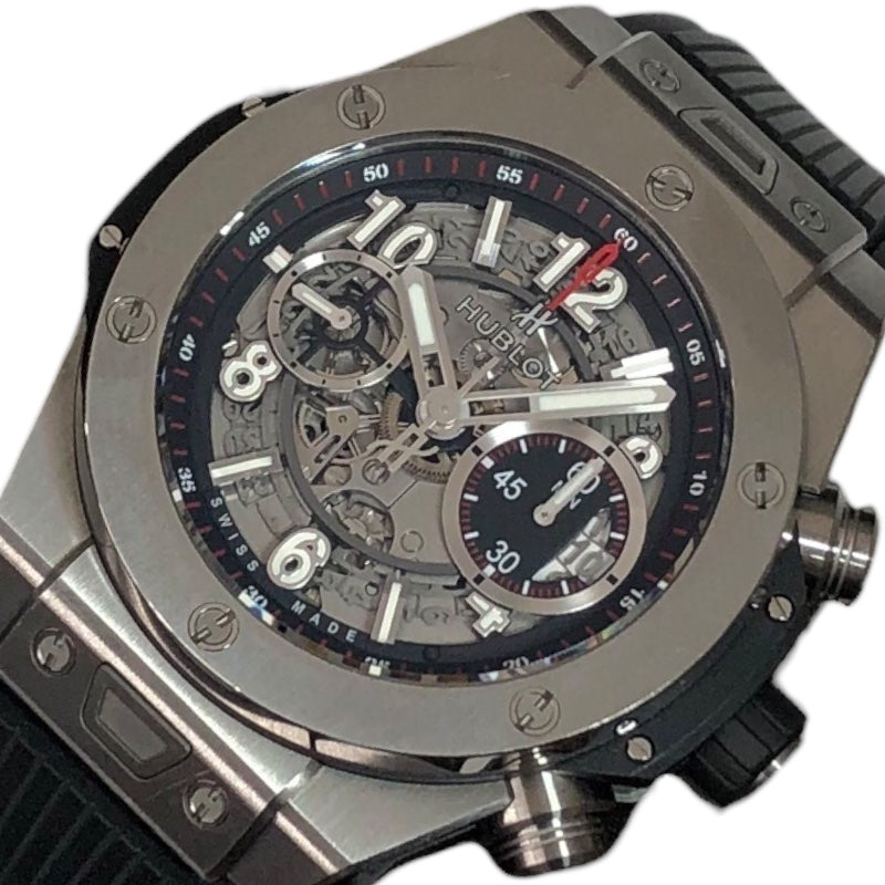 ウブロ HUBLOT ビッグバン ウニコ チタニウム 411.NX.1170.RX グレー チタン ラバーベルト メンズ 腕時計 |  中古ブランドリユースショップ OKURA(おお蔵)