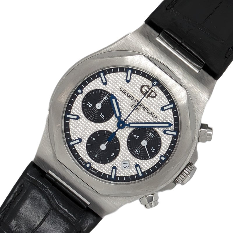 ジラール・ペルゴ GIRARD PERREGAUX ロレアート クロノグラフ 81020 SS/純正バックル/純正レザーベルト 自動巻き メンズ 腕時計