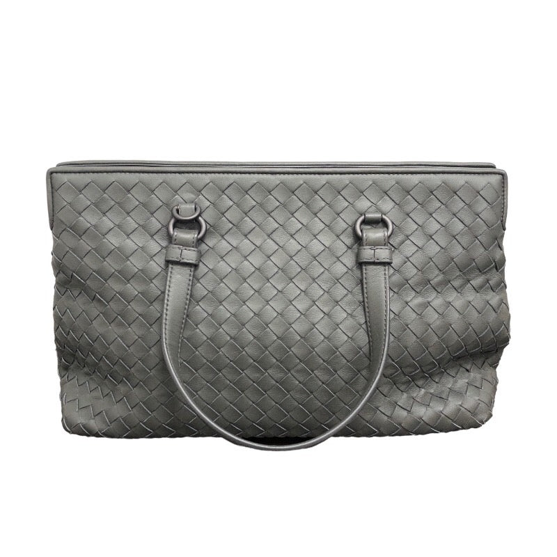 ボッテガ・ヴェネタ BOTTEGA VENETA イントレチャート２WAYバッグ グレー レザー レディース ショルダーバッグ