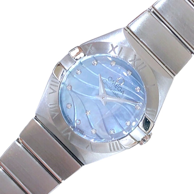 オメガ OMEGA 123.10.24.60.57.001 ブルーシェル /ダイヤモンド レディース 腕時計
