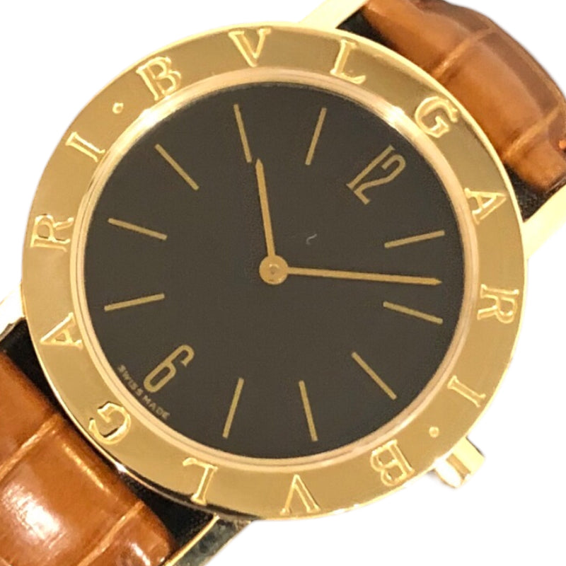 BVLGARI BB33GL ブルガリブルガリ 腕時計 K18YG 革 メンズ