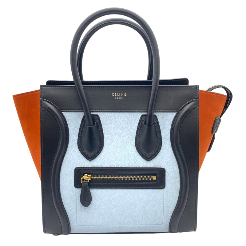 <br>CELINE  セリーヌ ハンドバック トートバック 青 レディース/ラゲージミニショッパー/ブルー/F-U******/ブランドバック/Aランク/69ハンドバッグ