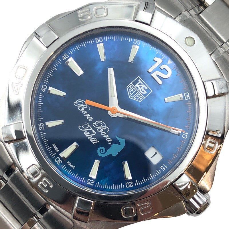 タグ・ホイヤー TAG HEUER アクアレーサー ボラボラ 日本900本限定 ブルーシェル WAF211N SS メンズ 腕時計
