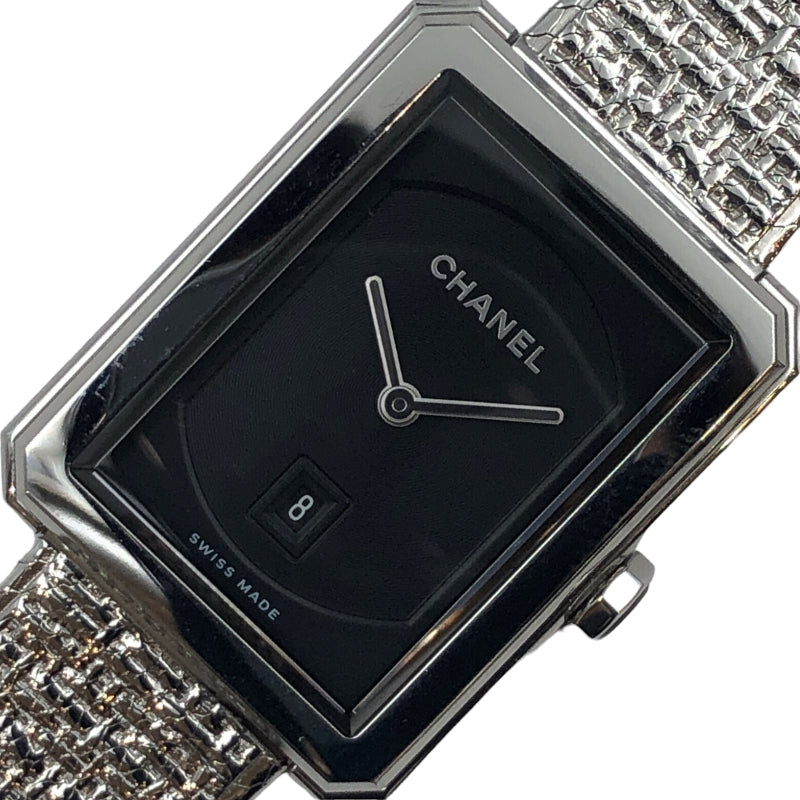 シャネル CHANEL ボーイフレンド ツイード ミディアムモデル H4878 ブラック ステンレススチール レディース 腕時計ファッション小物 -  腕時計