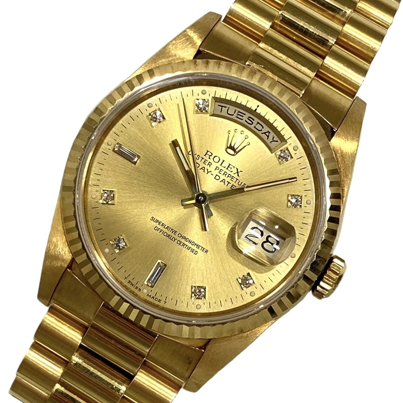 ロレックス ROLEX デイデイト E番 10Pダイヤ 18238A K18YG 自動巻き メンズ 腕時計
