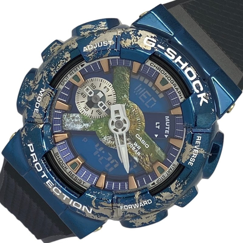 カシオ CASIO G-SHOCK　地球モチーフモデル GM-110EARTH-1AJR 樹脂/SS クオーツ メンズ 腕時計