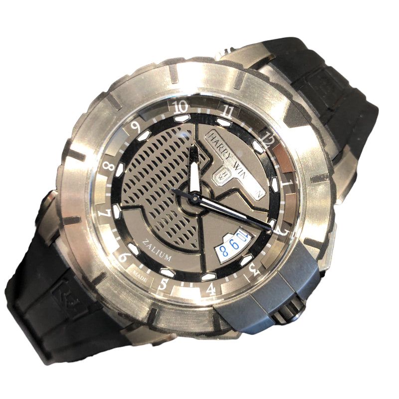 【114516】HARRY WINSTON ハリーウィンストン  OCSAHD44ZZ001（411/MA44ZC.K） オーシャンスポーツ グレーダイヤル ラバー/ザリウム 自動巻き 保証書 純正ボックス 腕時計 時計 WATCH メンズ 男性 男 紳士