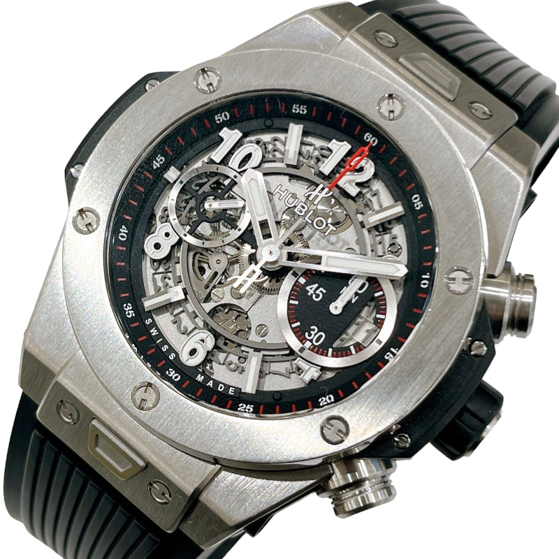 ウブロ HUBLOT ビッグバン ウニコ　チタニウム 411.NX.1170.RX チタン ラバー 自動巻き メンズ 腕時計