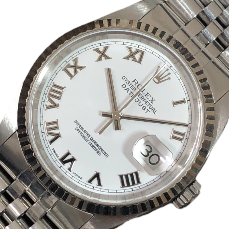 ロレックス ROLEX デイトジャスト 16234 ホワイト文字盤 ステンレススチール WG/SS メンズ 腕時計