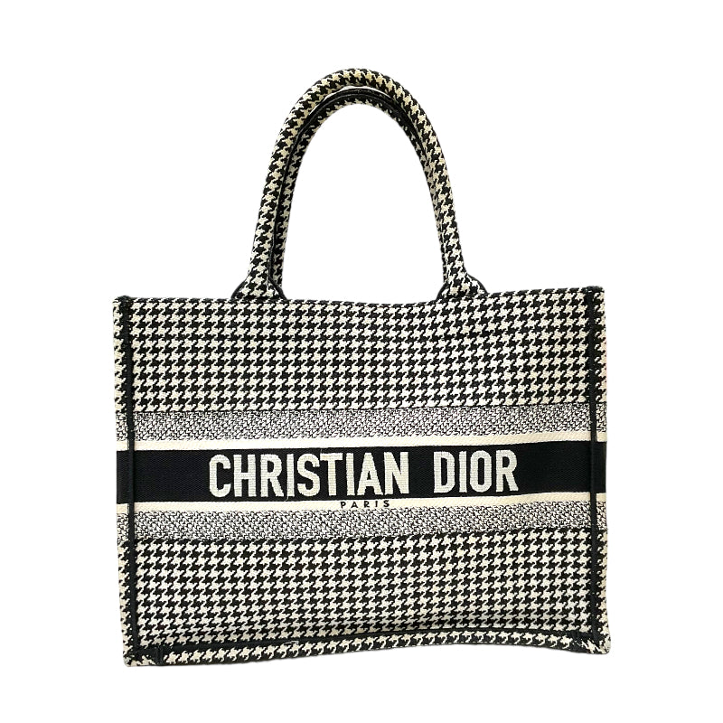 クリスチャン・ディオール Christian Dior ブックトート ミディアム M1296ZRPI ブラック×ホワイト キャンバス レディース  トートバッグ