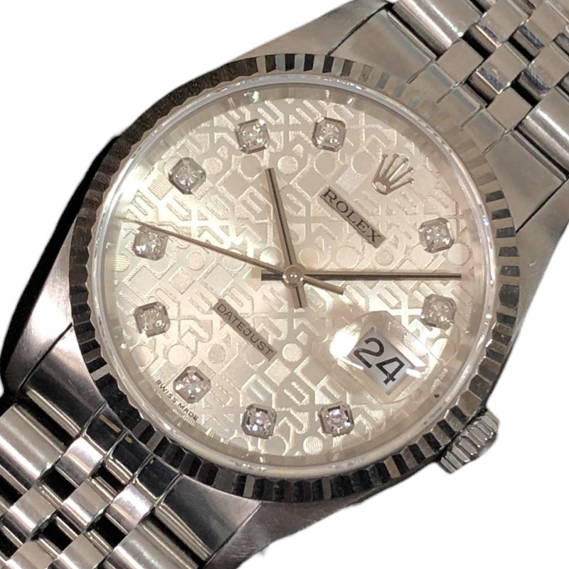 ロレックス ROLEX デイトジャスト ホリコン 16234G シルバー WG/SS ...