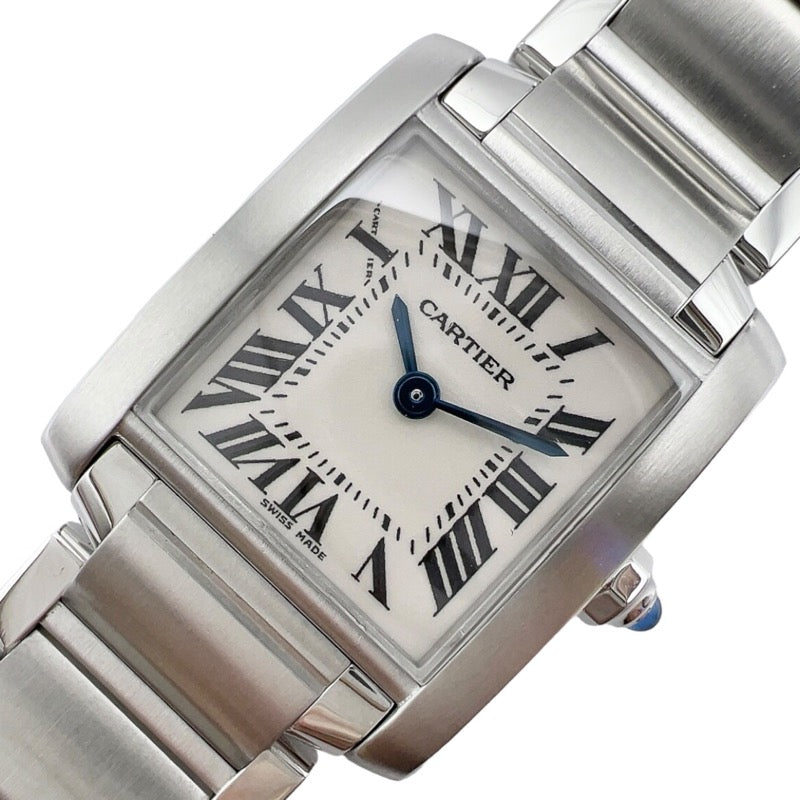 カルティエ Cartier タンクフランセーズ　SM ステンレススチール レディース 腕時計