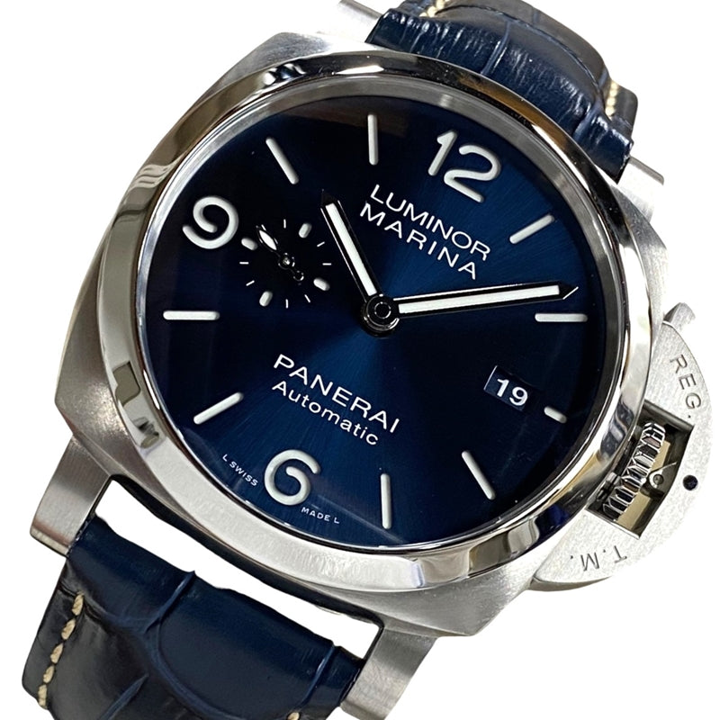 パネライ PANERAI ルミノール PAM01316 ブルー SS/社外ベルト/社外尾錠