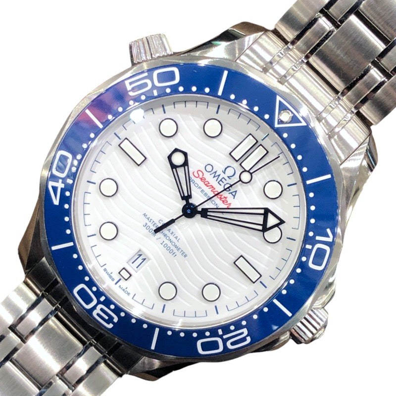 オメガ OMEGA シーマスター ダイバー300 コーアクシャル マスタークロノメーター 522.30.42.20.04.001 ホワイト  ステンレススチール メンズ 腕時計