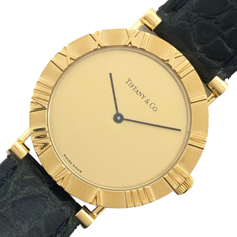 ティファニー TIFFANY＆CO アトラス 286.753 イエローゴールド K18YG/ワニ革 レディース 腕時計