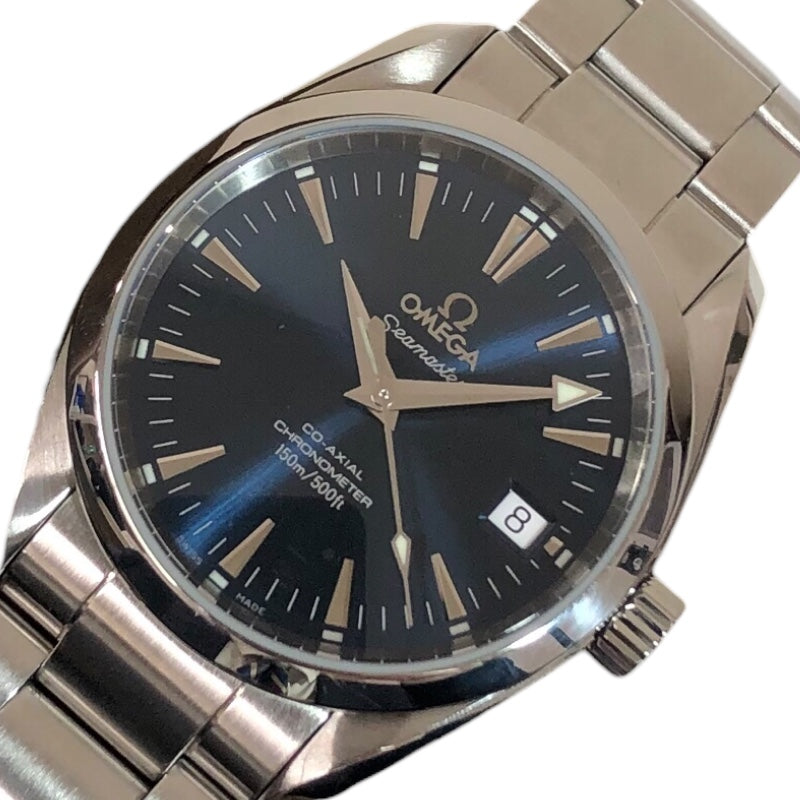 オメガ OMEGA シーマスター　アクアテラ　コーアクシャル　ミッドサイズ 2504.80 ブルー ステンレススチール メンズ 腕時計