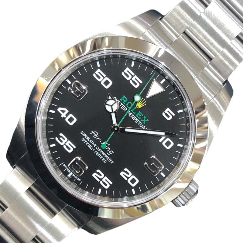 ロレックス ROLEX エアキング 116900 ブラック SS メンズ 腕時計 ...