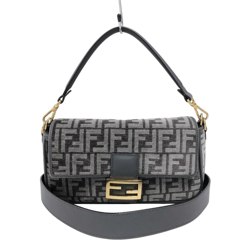 フェンディ FENDI バゲット フラップバッグ 8BR600 グレー