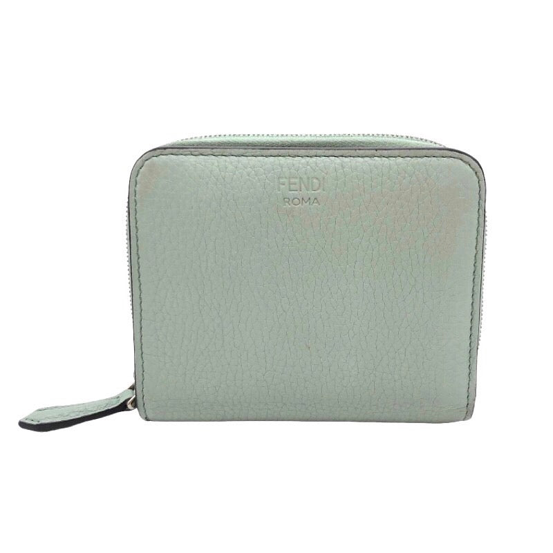 FENDI ブルー レザー コンパクト財布ファッション小物 - 財布